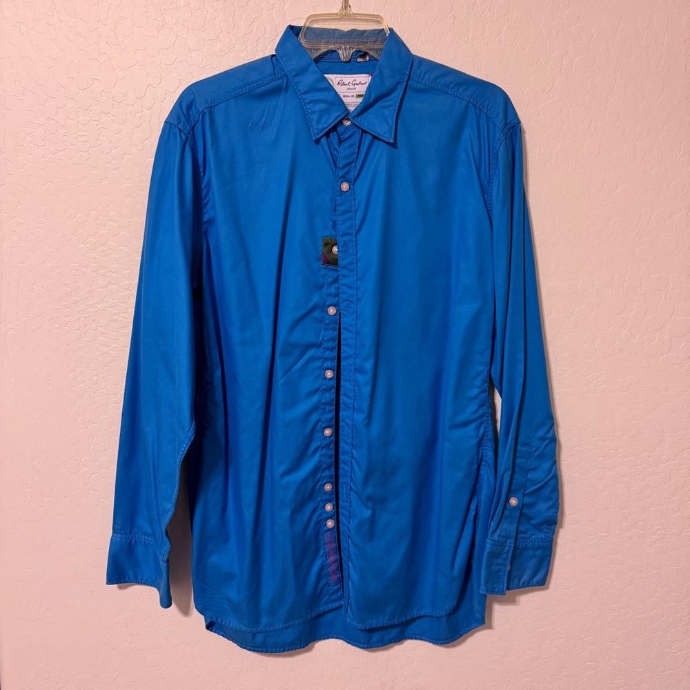 Robert Graham Turquoise Button-Up Shirt